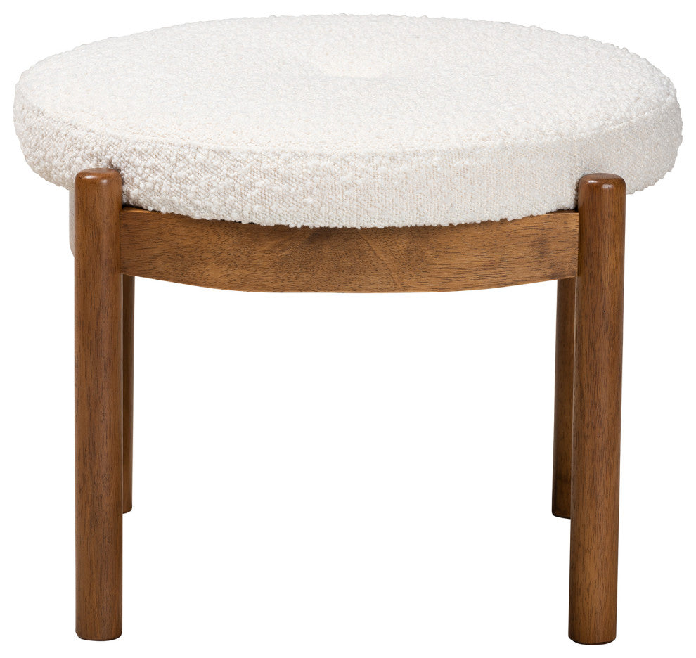 Monika Cream Boucle Ottoman Footstool