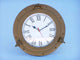 Decorative Ship Porthole Clock, Antique Brass, 12"