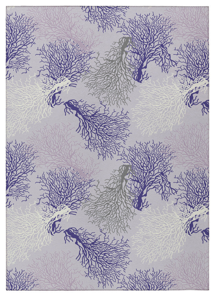 Indoor/Outdoor Seabreeze SZ3 Lavender Machine Washable 10' x 14' Rug