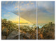 "Rocky Untouched Romantic Seashore" Metal Wall Art, 3 Panels, 36"x28"