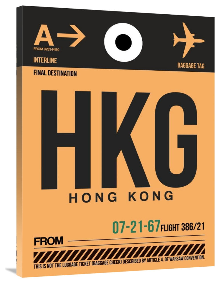 "HKG Hog Kong Luggage Tag 2" Fine Art Print