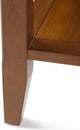 Acadian Solid Wood 19" Square Rustic End Table, Light Golden Brown