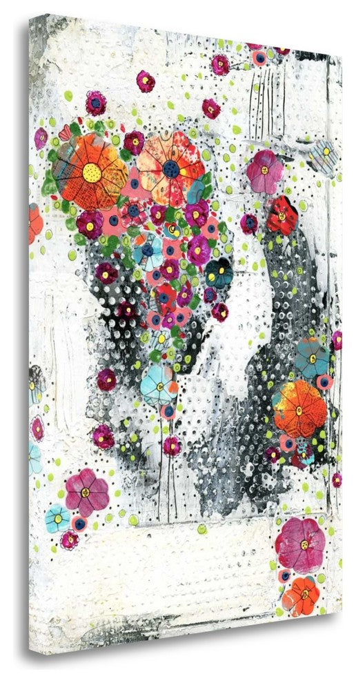 "Floral II" By Sarah Ogren, Giclee Print on Gallery Wrap Canvas, Ready to Hang