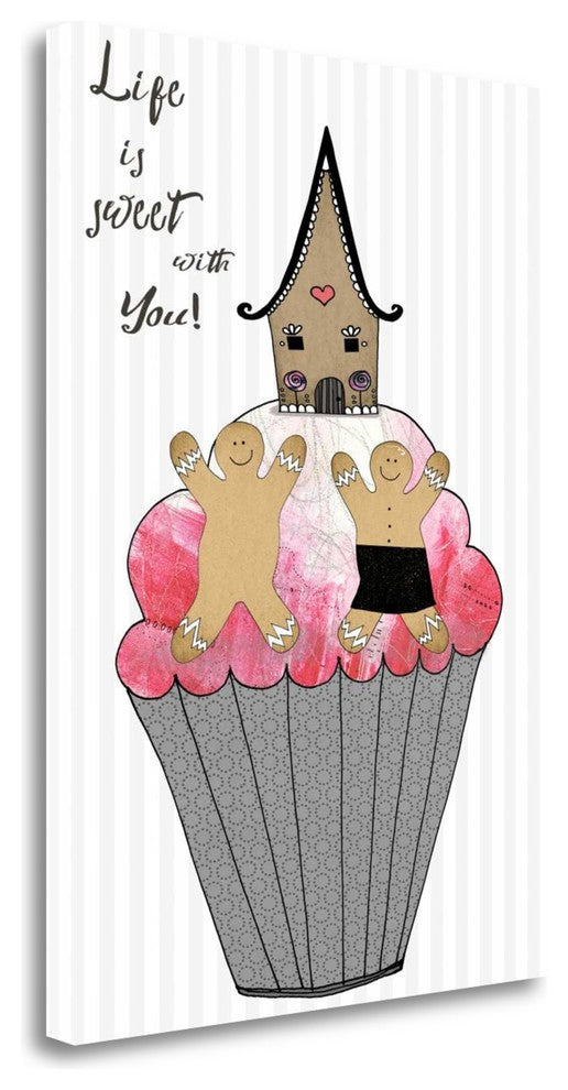 "Life Is Sweet Gingerbread" By Sarah Ogren, Giclee Print on Gallery Wrap Canvas