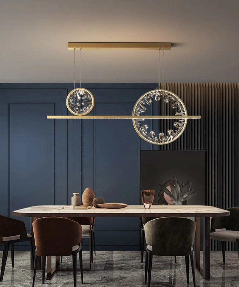 Tielt | Broken Glass Design Crystal Rings Hanging LED Art Chandelier, B-Style