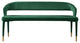 Destiny Upholstered Bench, Green, Velvet