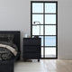 Halmstad Wood Panel 3 Drawer Narrow Nightstand, Washed Black