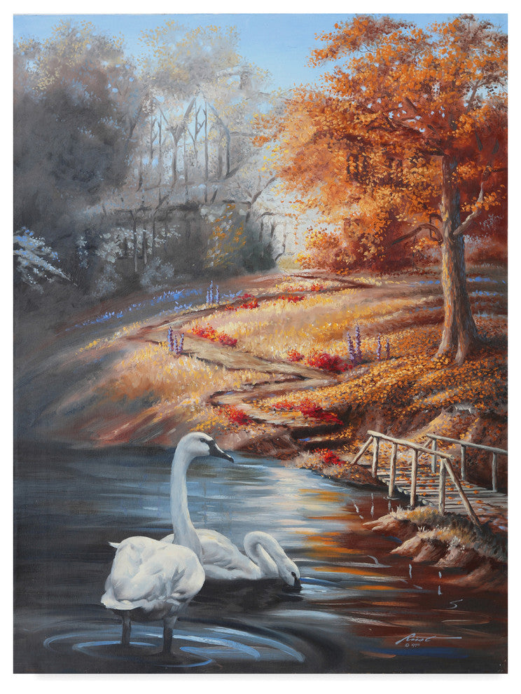 "Swans" by D. Rusty Rust, Canvas Art