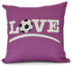 Love Soccer, Word Print Outdoor Pillow, Pink, 18" x 18"