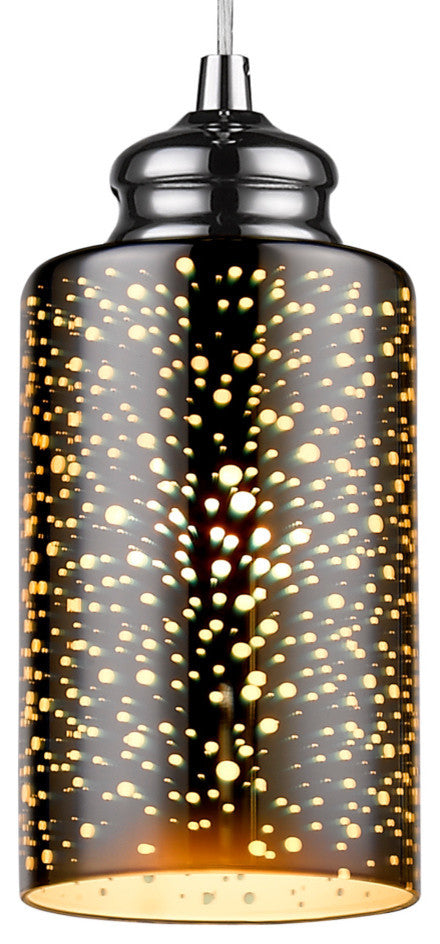 Mini Pendant Light, 3D Colorful Glass Cylinder