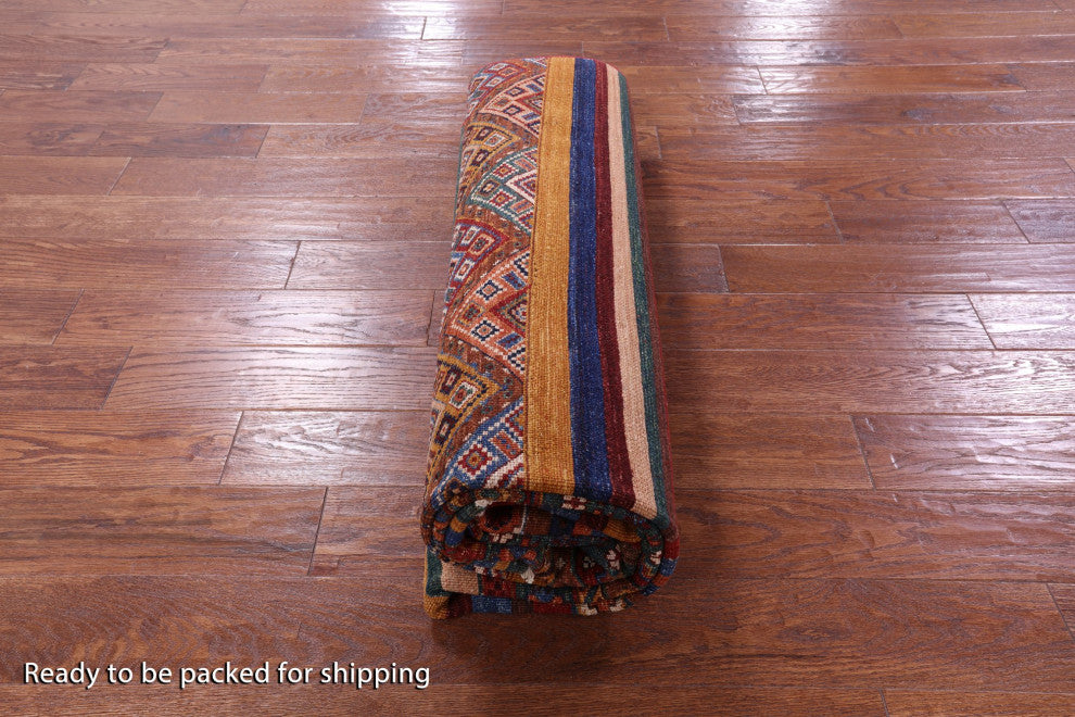 Handmade Khorjin Super Kazak Wool Rug 6' 8" X 9' 10" Q10742