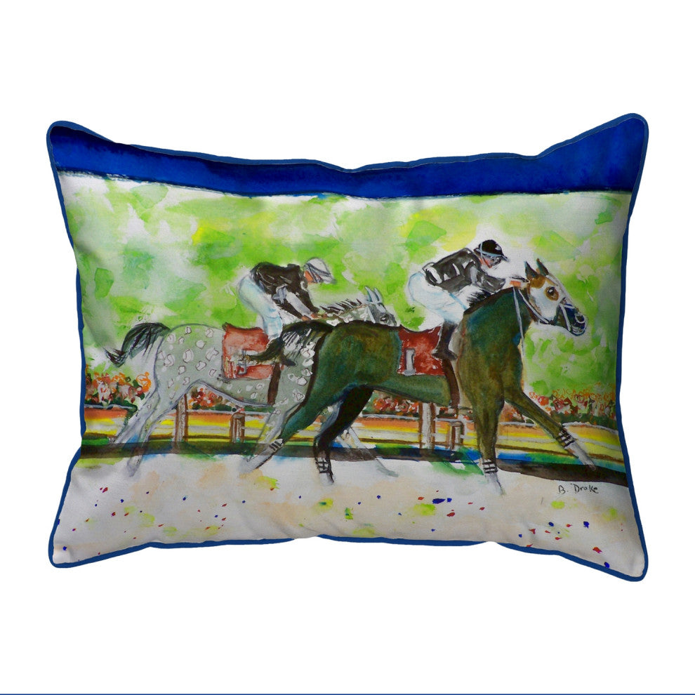 Close Race Large Indoor/Outdoor Pillow 16x20