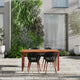 Amazonia Zandvoort 5 Piece Outdoor Rectangular Dining Set With Black Chairs