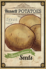 "Seed Packet Potatoes" Painting Print on Canvas