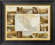"Carta Hydrografica, 1885" Framed Canvas Giclee by Antonio Garcia Cubas, 20x16"