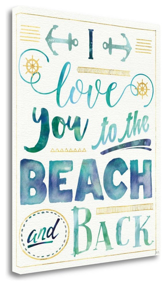 "Coastal Words I" By Jess Aiken, Giclee Print on Gallery Wrap Canvas