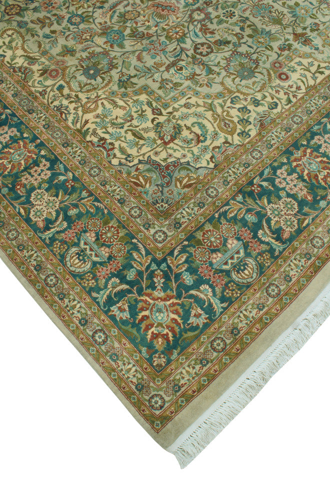 Pak-Persian Eduardo Gray/Green Rug, 9'2x12'1