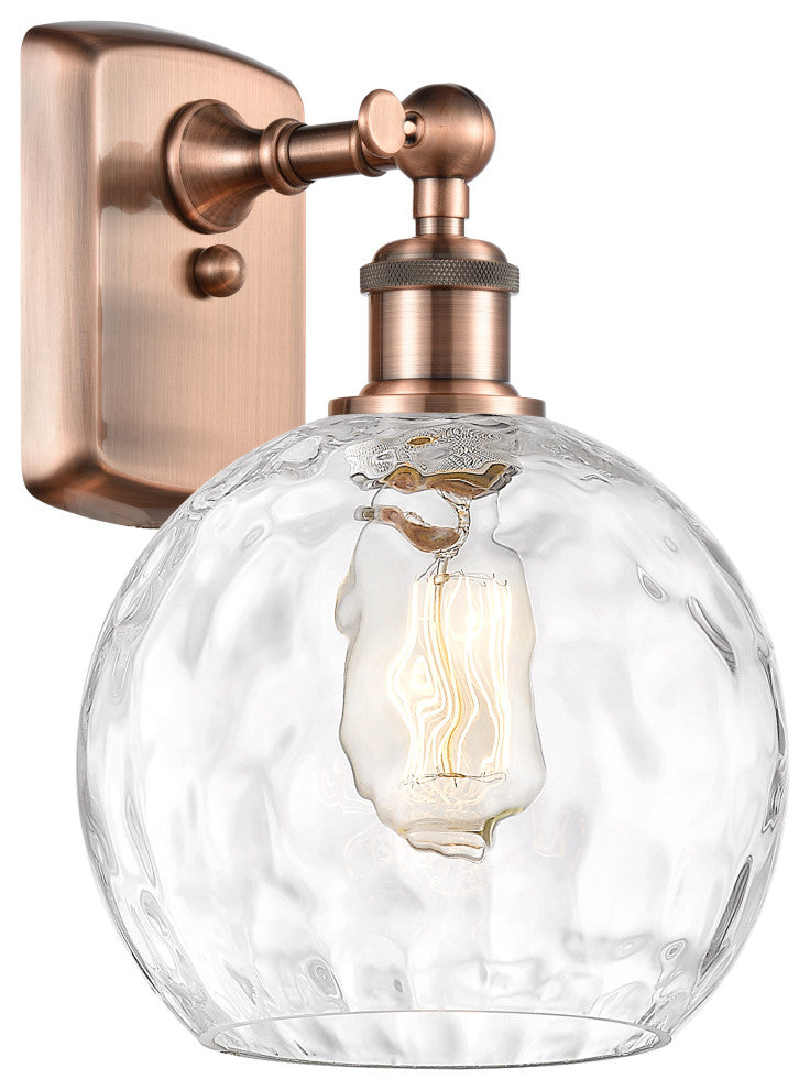 Innovations 516-1W-AC-G1215-8-LED 1-Light Sconce, Antique Copper