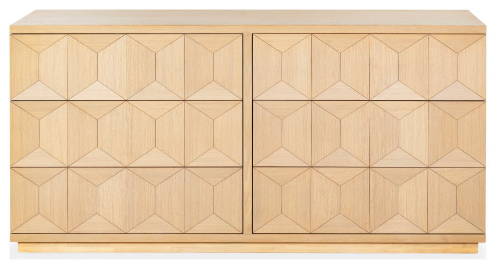 Safavieh Couture Deziree Wood 6 Drawer Dresser, Natural