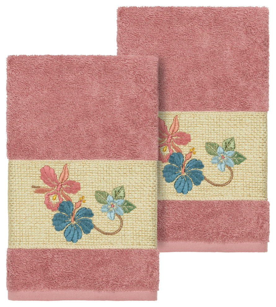Caroline 2 Piece Embellished Hand Towel Set