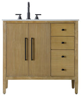Home Living 36" Single Bathroom Vanity, Linen Oak