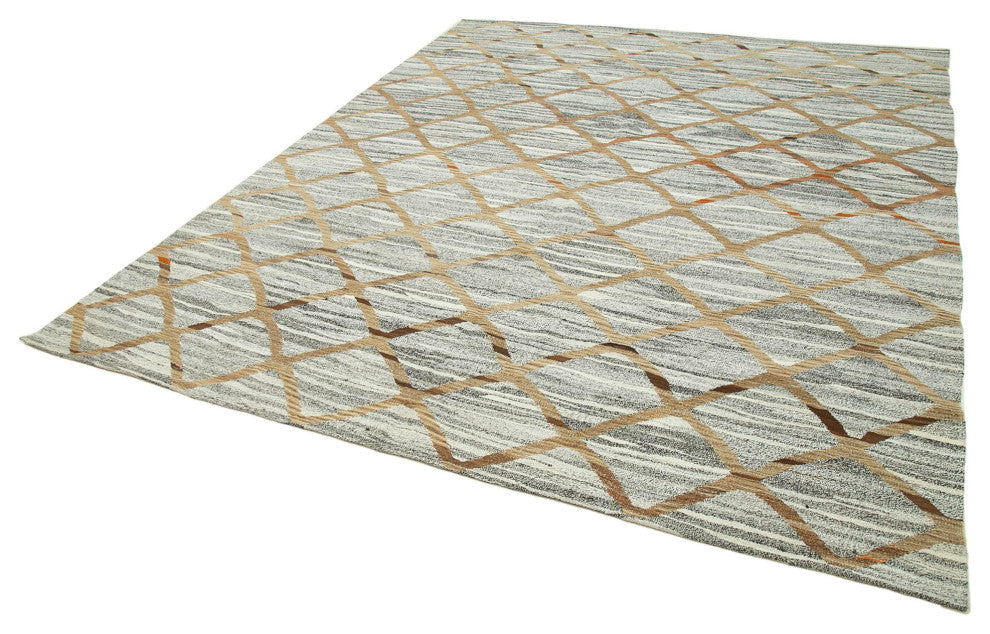 Rug N Carpet - Handwoven Turkish 8' 2'' x 10' 1'' Flatweave Wool Kilim Rug