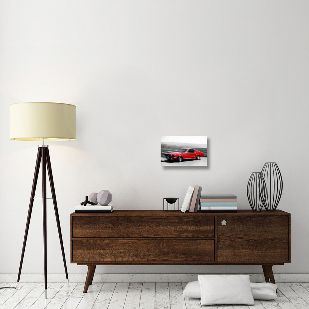 "1968 Ford Mustang Watercolor" Fine Art Print