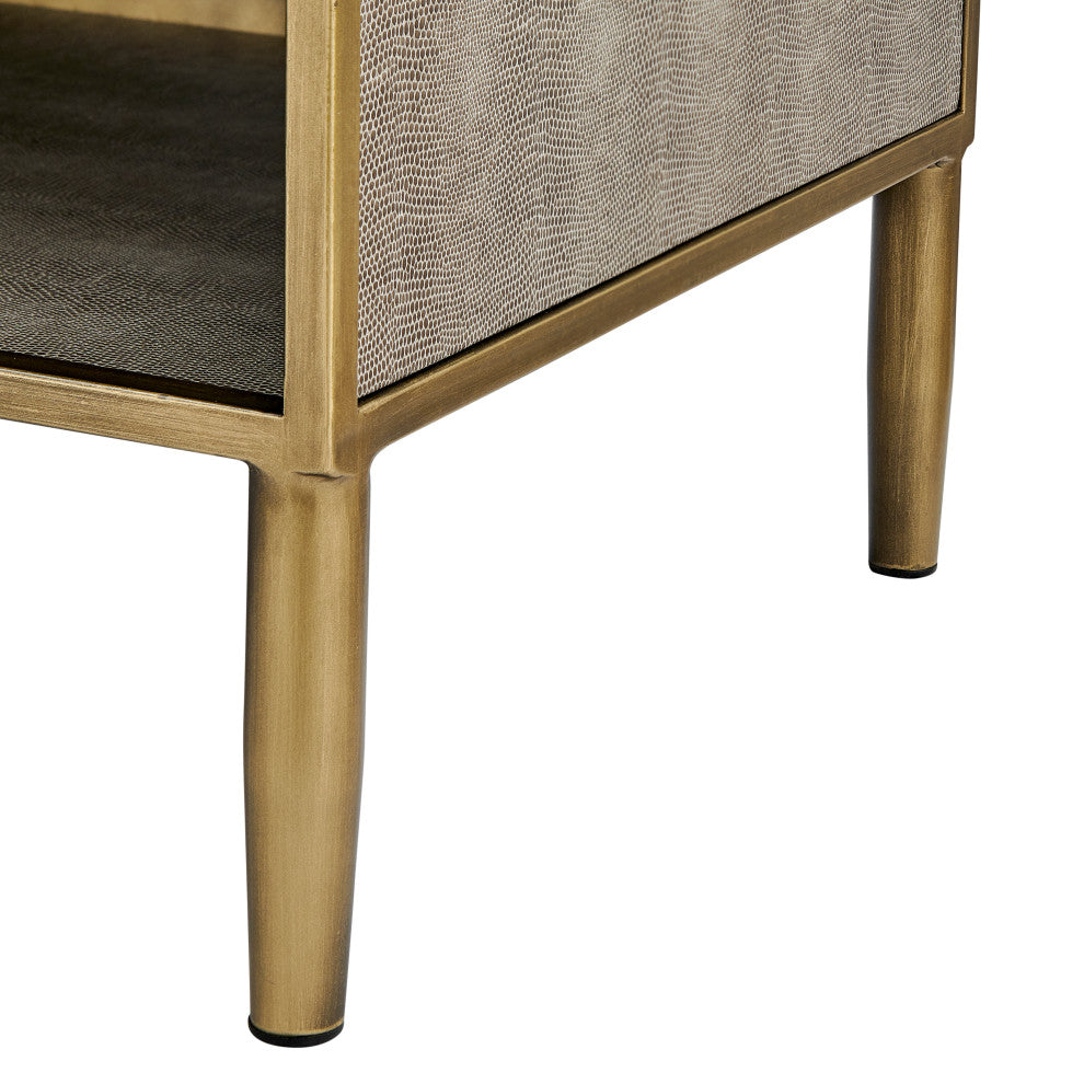 Arista Faux Shagreen Side/ End Table