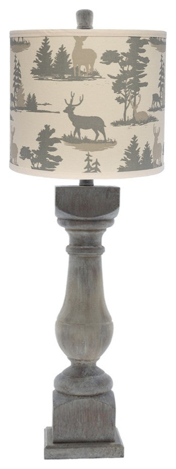 Rustic Woodland Lodge Table Lamp