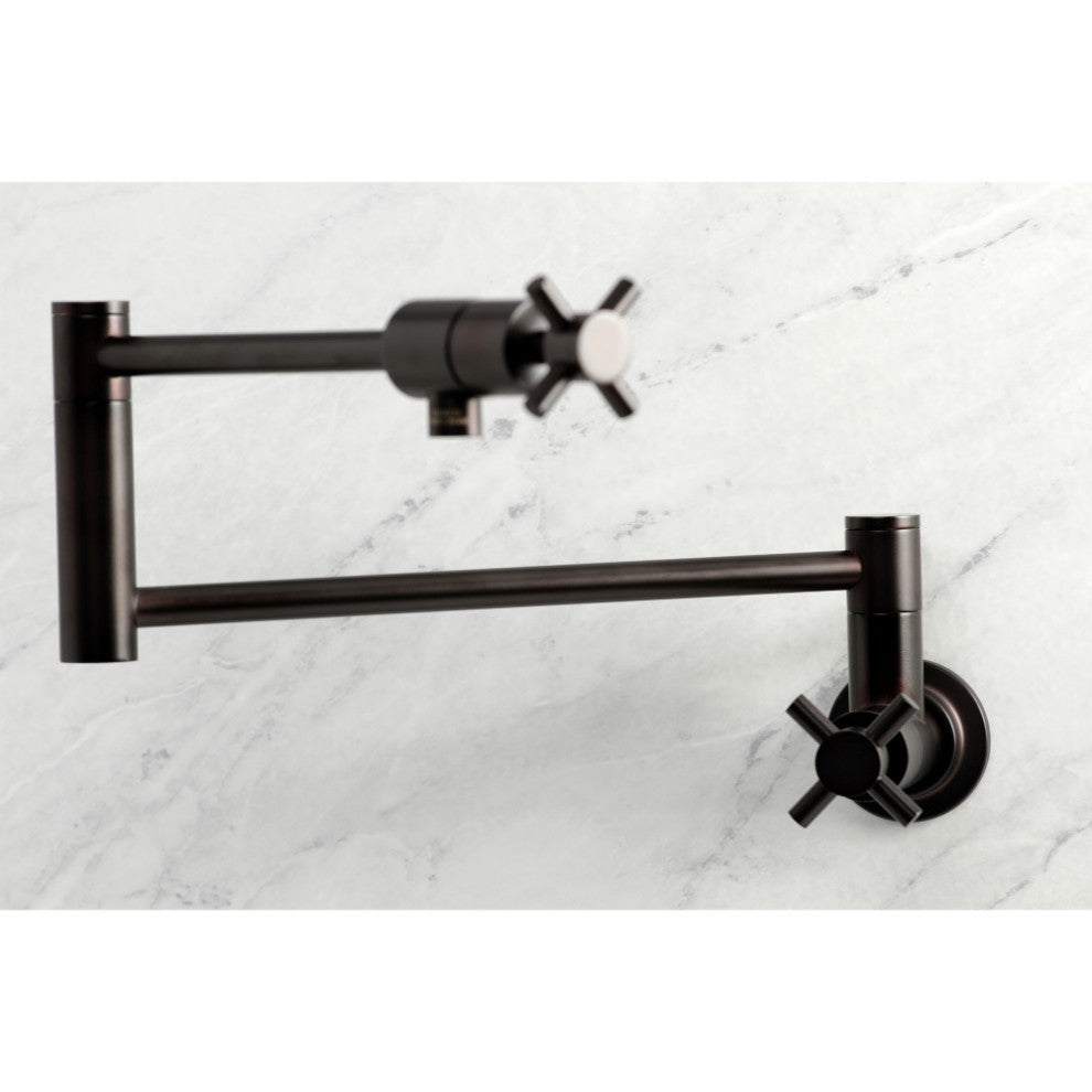 Kingston Brass KS4105DX Concord Wall Mount Pot Filler, Oil Rubbed Bronze