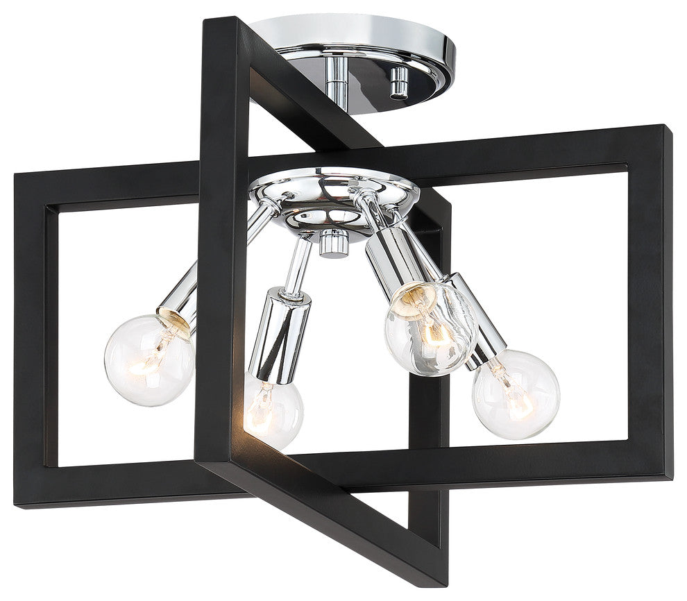 Xander 4-Light Semi-Flush, Chrome