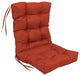 18"x38" Solid Microsuede Tufted Chair Cushion, Cinnamon