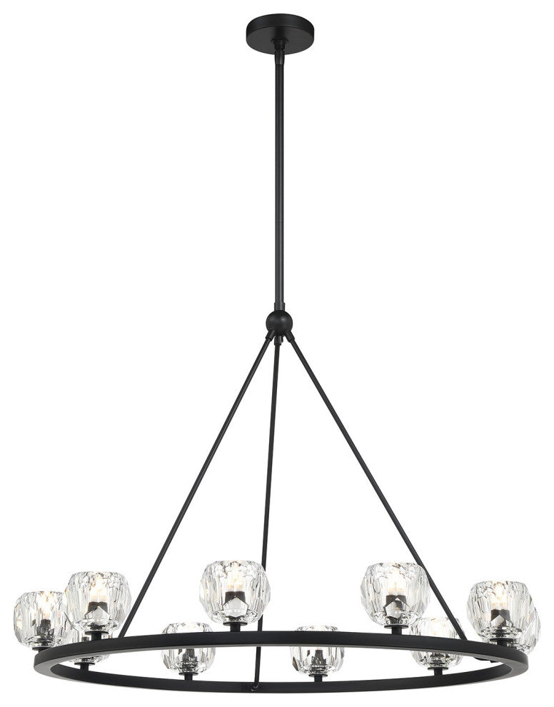 Aragon LED Chandelier, Matte Black