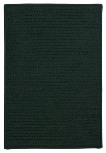 Simply Home Solid H109 Dark Green Indoor/Outdoor Area Rug, Rectangular 7'x9'