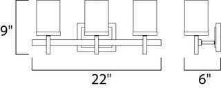 Maxim 2154LN Tetra 30"W Bathroom Light - Satin Nickel