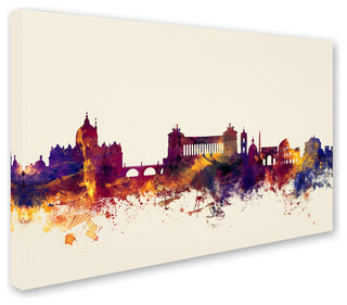 Michael Tompsett 'Rome Italy Skyline' Canvas Art, 19"x12"