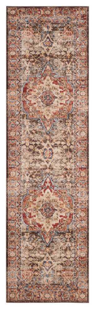 Safavieh Bijar BIJ652D Rug, Brown/Rust, 2'3" X 18'