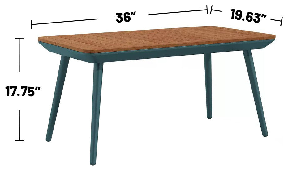 3 Piece Patio Table Set, Green/Gray