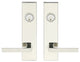 Tokyo Lever, Tubular Entry, Double Cylinder, Polished Stainless Steel