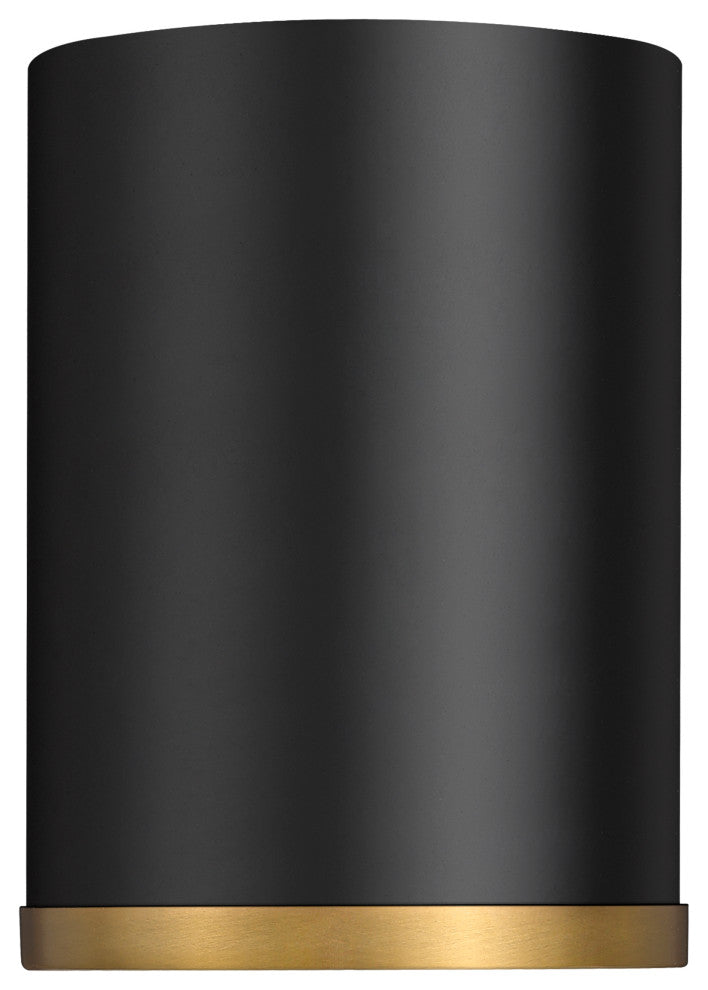 Zlite 2303F1-MB-RB 1-Light Flush Mount, Matte Black