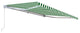 Aleko Retractable Motorized Awning, 16'x10', Green/White