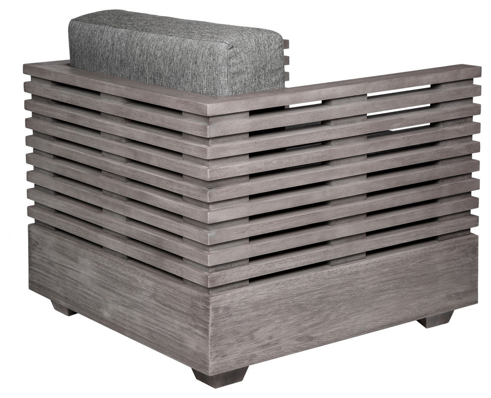 Vivid Outdoor Patio 4-Piece Conversation Set Gray Olefin Cushions