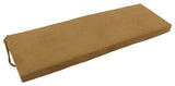 51"X19" Solid Microsuede Bench Cushion, Camel