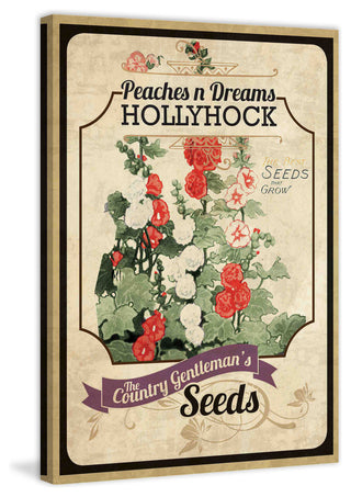 "Flower Packet Hollyhock" Painting Print on Canvas