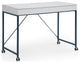Loft Lyfe Ameera Desk, 2 Storage Drawers, White/Navy