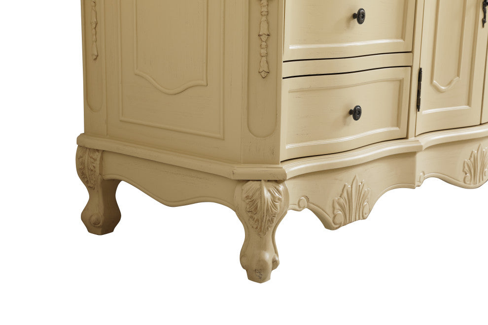 Bathroom Vanity, Light Antique Beige, 60", Single Sink