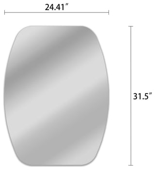 CHLOE's Reflection Verical/Horizontal Hanging Squared-Oval Frameless Wall Mirror