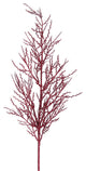 Vickerman 28" White Glitter Wild Huck Spray, Set of 6, Burgundy