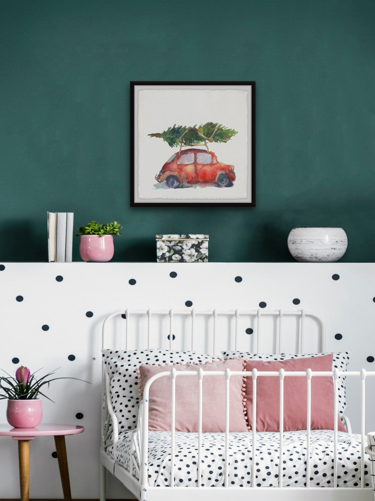 "Starting the Holidays" Framed Painting Print, 12x12