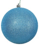 Vickerman 3" Turquoise Glitter Ball Ornament, 12 per Bag
